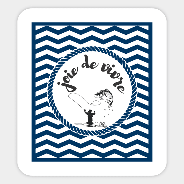 Joie de vivre Fishing Sticker by monsieurfour